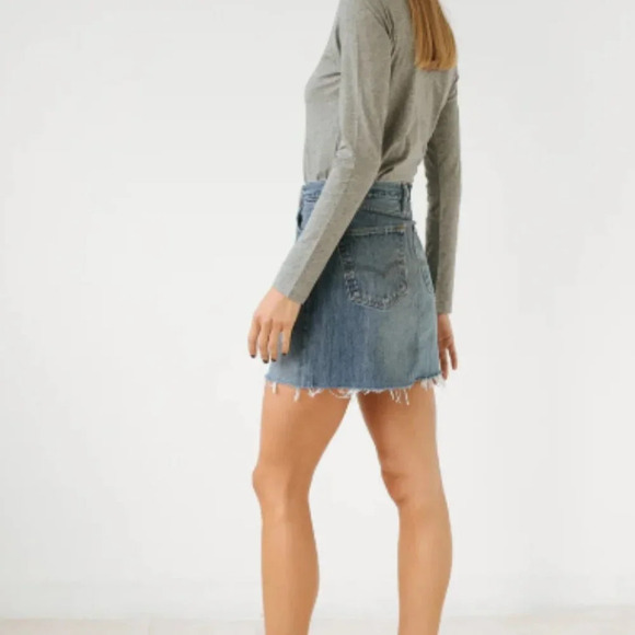 RE/DONE Levi's High Rise Denim Skirt 28 - Picture 2 of 11
